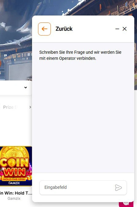 24/7 Kundenhilfe bei Hitnspin per Live-Chat